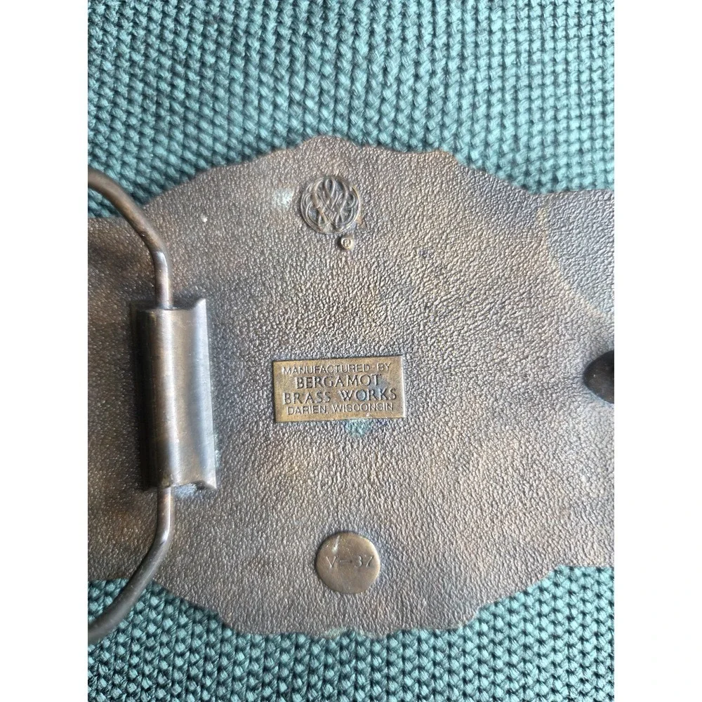 Vintage Bergamot Brass Ford Model A Belt Buckle Bronze Automobile Rare